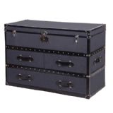 Cole Grey Fabric Bar Chest Trunk